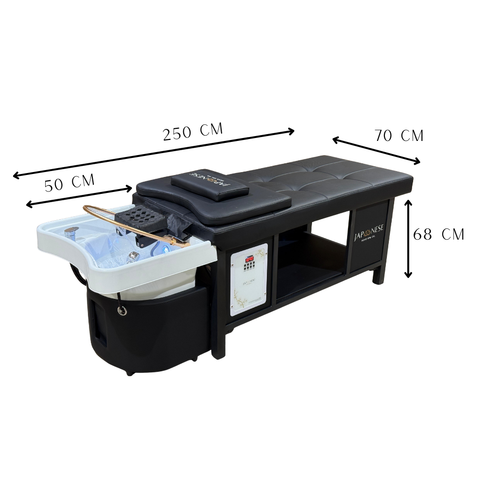 Japanski Head Spa crni Hibridni Komplet za Cijeli Krevet s Priključkom (uključujući parilicu, kapu za parenje i bojler)