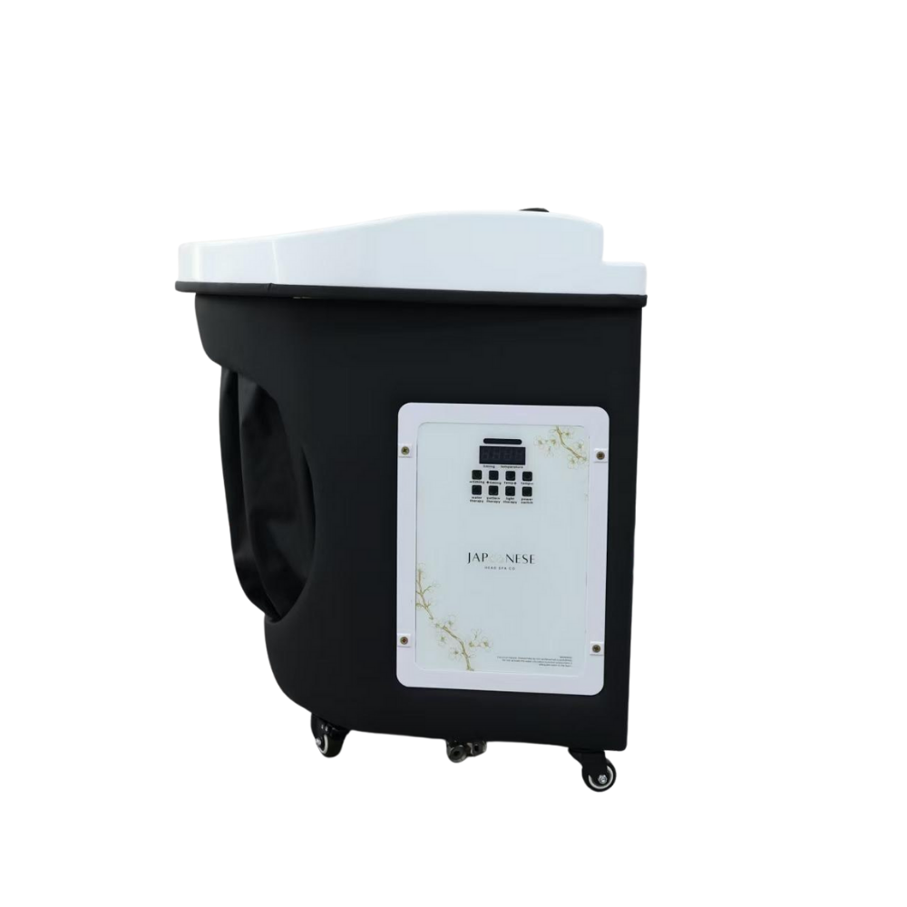 Japanski Head Spa Black Circle hibridna jedinica s priključkom za vodovod (uključujući parnik, poklopac parnika i grijač vode)