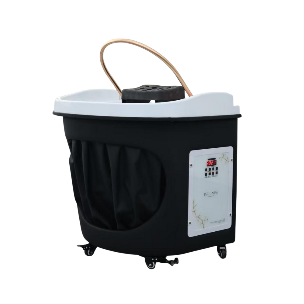 Japanski Head Spa Black Circle hibridna jedinica s priključkom za vodovod (uključujući parnik, poklopac parnika i grijač vode)