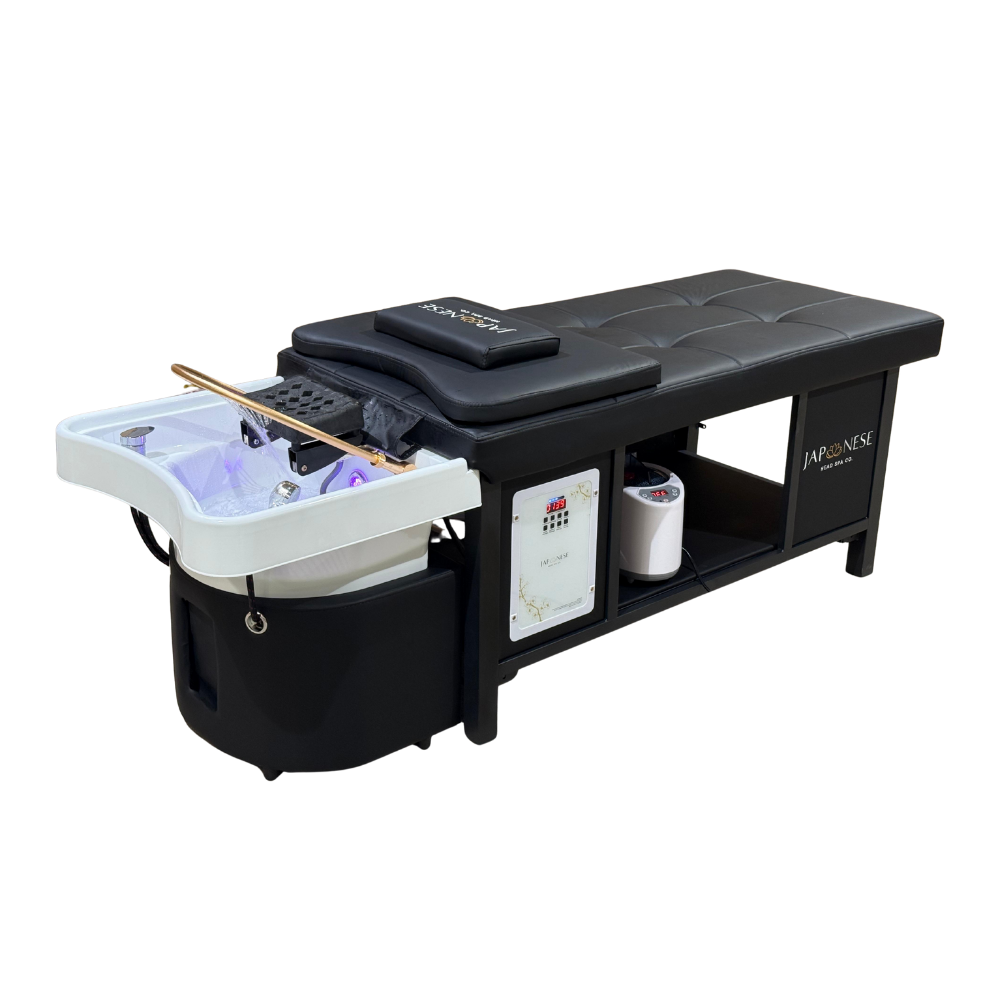 Japanski Head Spa crni Hibridni Komplet za Cijeli Krevet s Priključkom (uključujući parilicu, kapu za parenje i bojler)