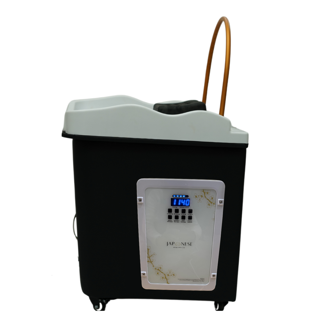 Japanski Head Spa crni Hibridni Uređaj s Ugrađenim Vodovodnim Priključkom (uključujući parnik, poklopac parnika i grijač vode)