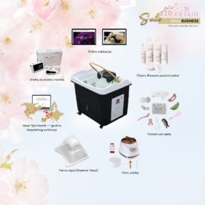 PROLJETNA RASPRODAJA: JAPANESE HEAD SPA BLACK HYBRID RECTANGLE HEAD SPA UNIT PAKET S ONLINE EDUKACIJOM